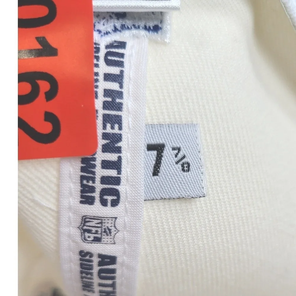 Reebok Chicago Bears NFL On Field Fitted Hat 7 7/8 Cream Wool Flat Brim Cap